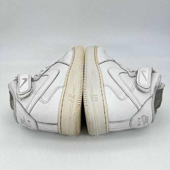 Nike Air Force 1 Mid Af1 Triple White Youth Sneaker Shoes 314195-113 Size 4Y - Picture 7 of 12